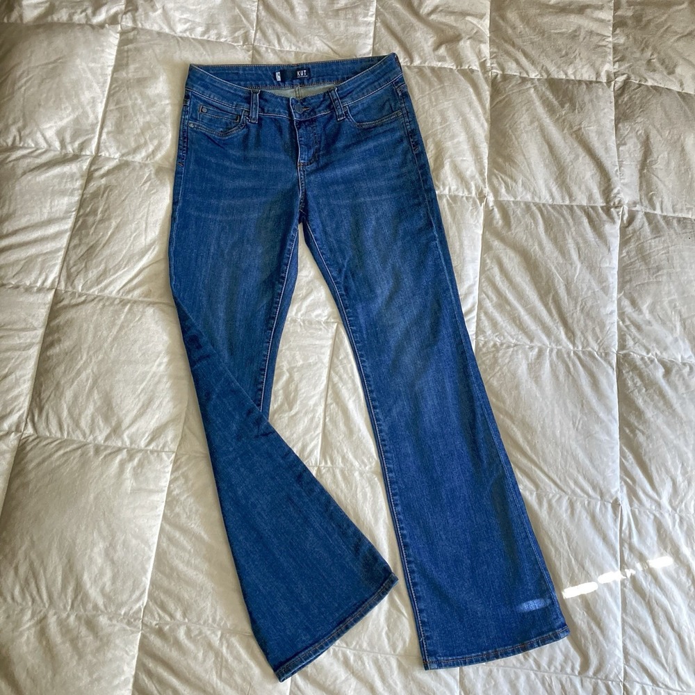 KUT from Kloth Natalie Bootcut Denim Blue Jeans Women 8 Flare Casual Country EUC